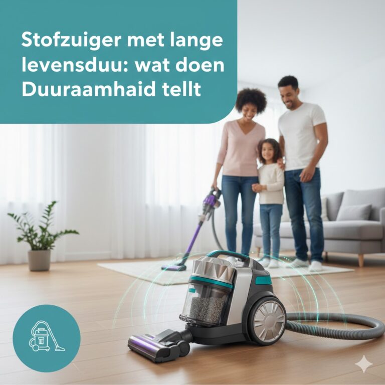 Stofzuiger met parketborstel uitgelegd