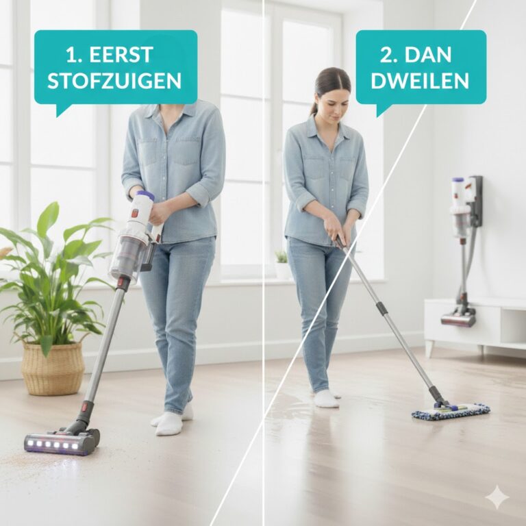 Eerst stofzuigen of dweilen: wat is de juiste volgorde?