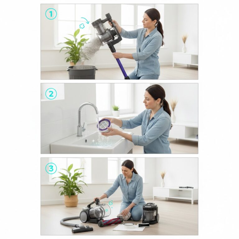 Dyson stofzuiger schoonmaken: stap-voor-stap uitleg